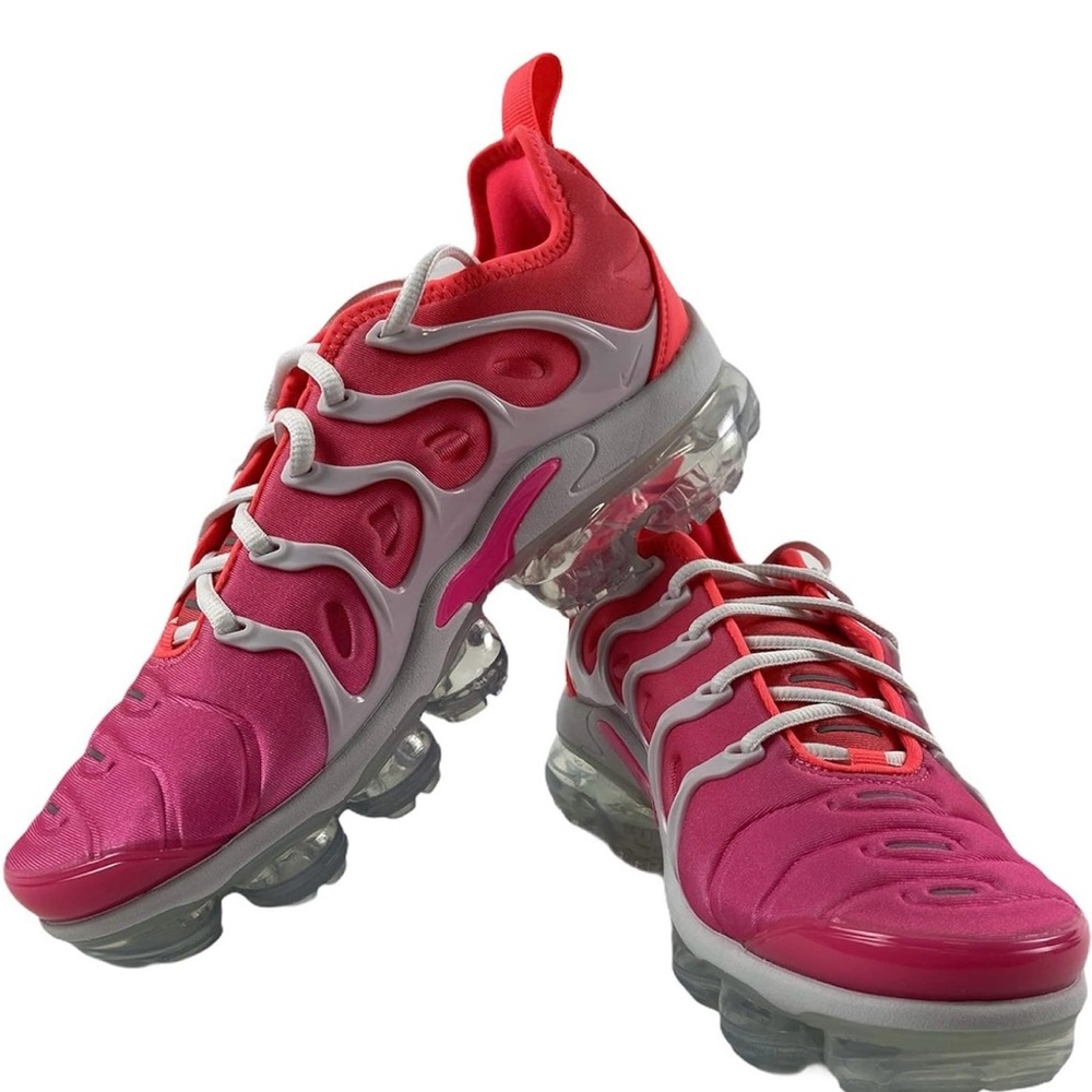Nike Pink and Orange Vapor Max Plus